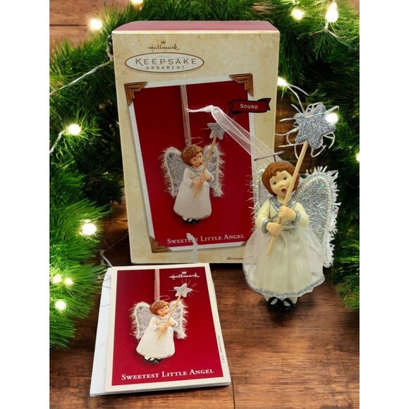 Hallmark Other - Hallmark Keepsake Sweetest Little Angel Christmas Ornament with Sound 2003
